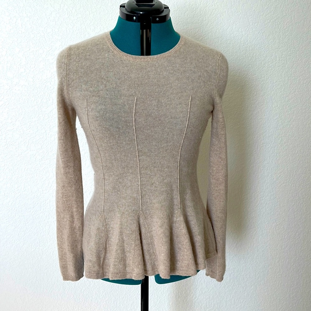 Antonio Melani 100% Cashmere Pleated Sweater